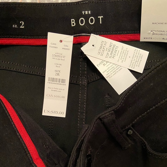 NWT WHBM Black Jeans - Picture 5 of 7